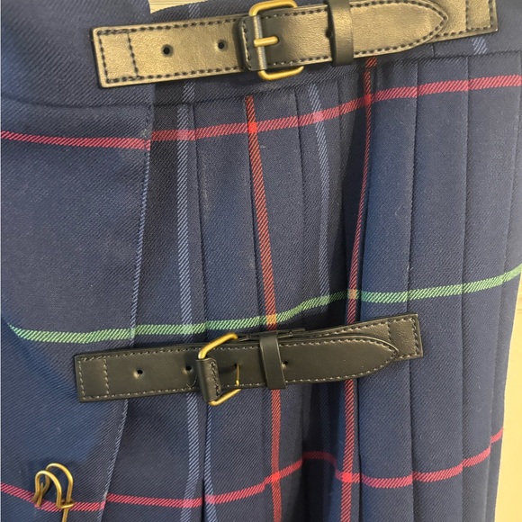 Brooks Brothers Navy Tartan A-Line Skirt - Picture 4 of 6